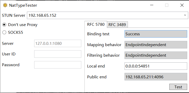 RFC 5780:Mapping 与 Filtering 均为 EndpointIndependent